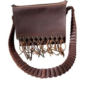 Saddlebak leather Love 41 sarape fringe bag